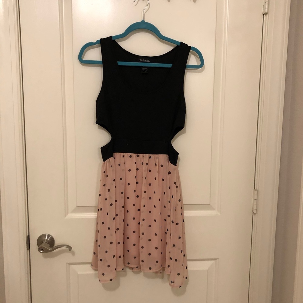 Polka dot pink dress